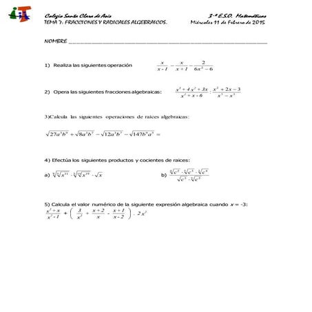 2014 2015. 3º eso. tema 7. b