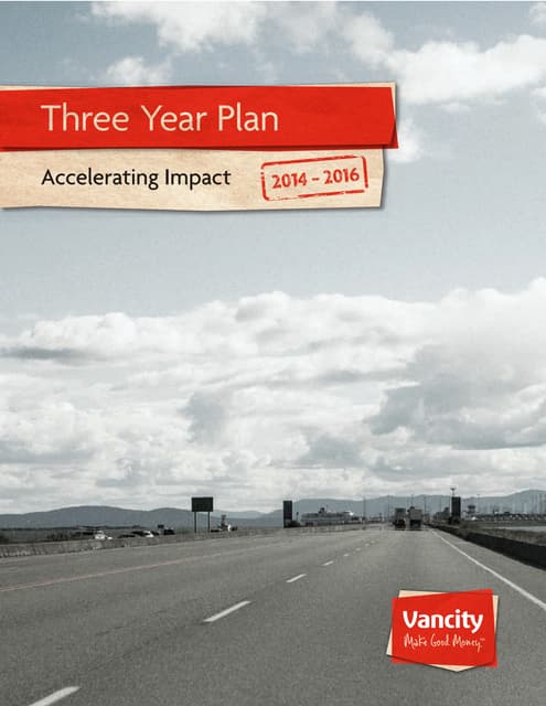 Vancity - 2014 to 2016 Three Year Plan