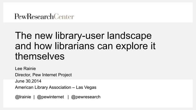 Who Uses Libraries and Who Doesn’t:...