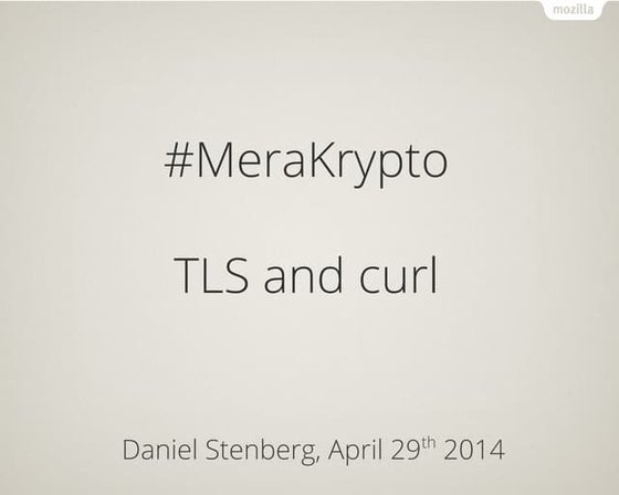 curl and TLS #MeraKrypto