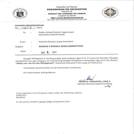 2014 dm no. 0607-doodle 4 google competition