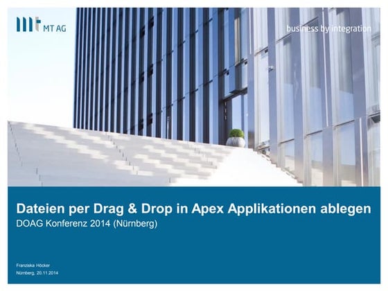 Dateien per Drag & Drop in APEX Applikationen ablegen.