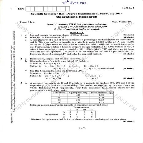 7th Semester Mechanical Engineering (2013-December) Question Papers | PDF