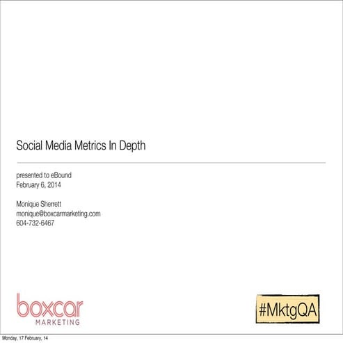 Social Media Metrics In Depth