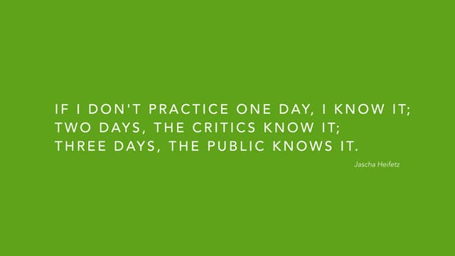 The Art Of Practicing - WebSummit 2014