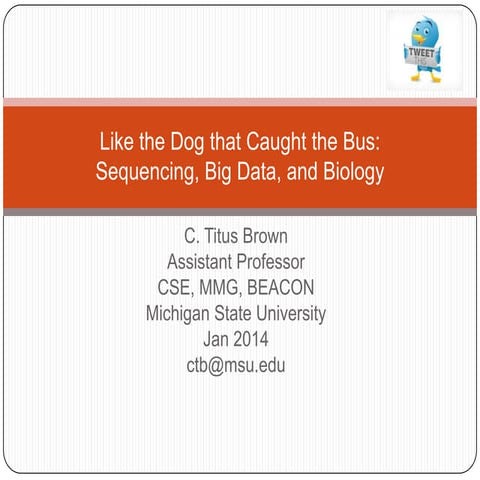 2014 talk at NYU CUSP: "Biology Caught the Bus: Now what? Sequencing, Big Dat...