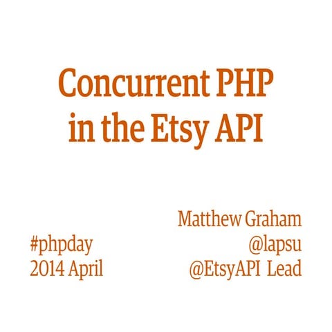 Concurrent PHP in the Etsy API