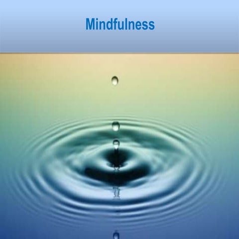 Importance of MINDFULNESS  in daily life