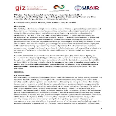  Womens Empowerment Workshop Report