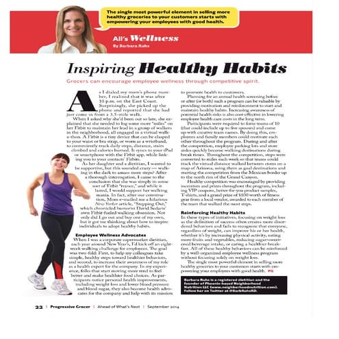 Supermarket Dietitians: Inspiring Healthy Habits | PDF