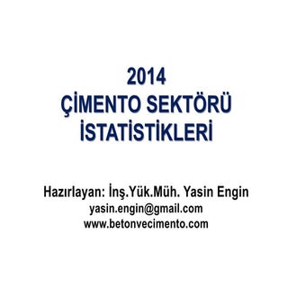 2014 - Türkiye çimento sektörü ista...