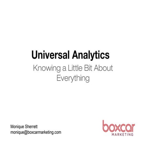 Universal Analytics for Book Publishers: Knowing a Little Bit About Everything