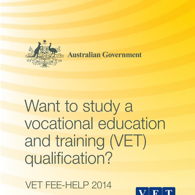 Want to study a vet qualification (vet fee-help) brochure 2014