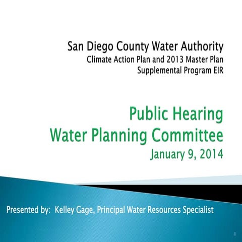 Master Plan Public Hearing Presentation - January 9, 2014