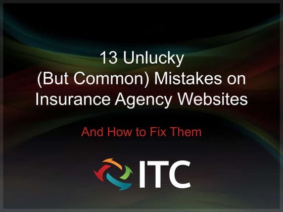 Common Mistakes on Insurance Agency Websites