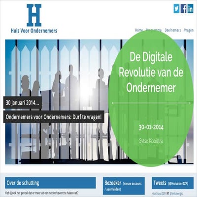 De Digitale Revolutie van de Ondernemer - Huis voor Ondernemers