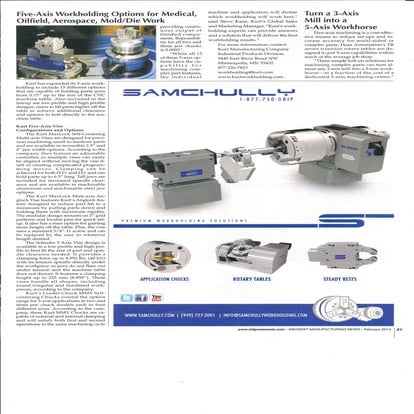 Midwest Manufacturing News - Kurt 5 Axis Options