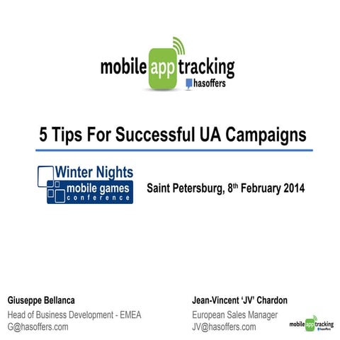 Giuseppe Bellanca & Jean-Vincent Chardon, MobileAppTracking