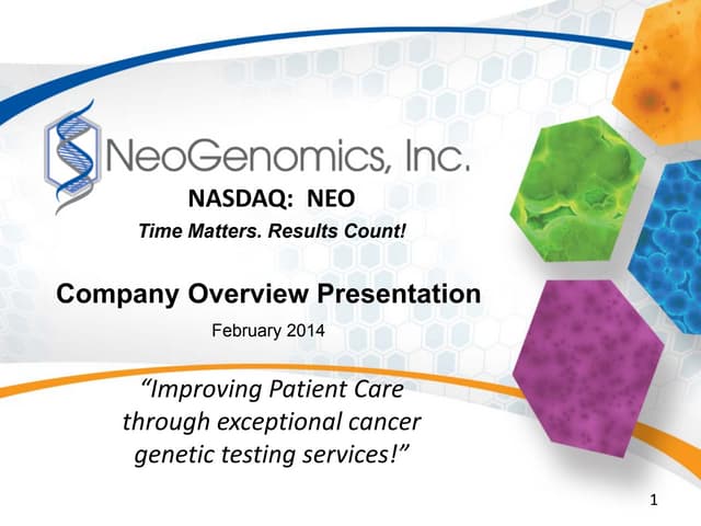 NeoGenomics Laboratory Company Over...