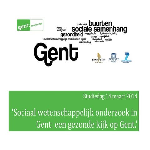 Meet the researchers studiedag gezonde kijk op gent