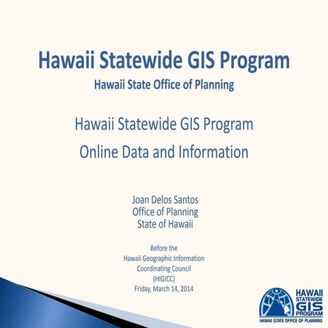 GIS Expo 2014: Hawaii Statewide GIS Program