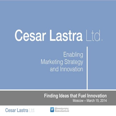 Believe. Bash. Build. -- A Roadmap for Innovation