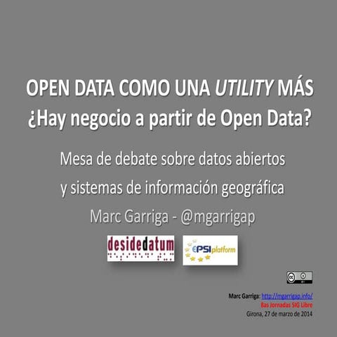 Open Data como una 'utility' más.