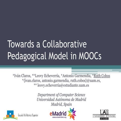 2014 04 03 (educon2014) emadrid uam towards a collaborative pedagogical model...