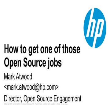 How to get one of those Open Source jobs