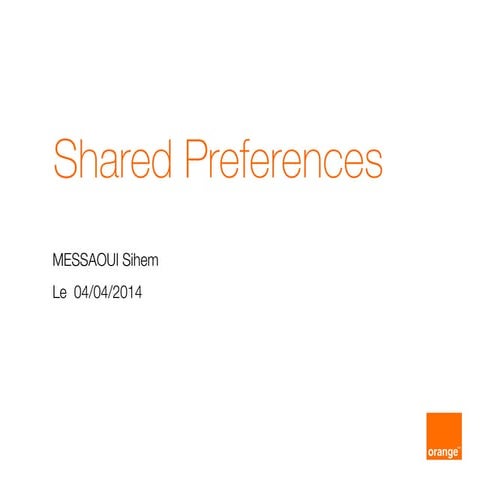 Shared Preferences | PPT