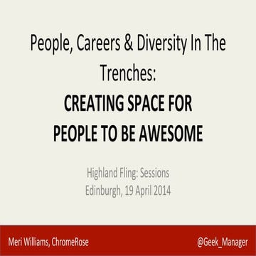 Creating Space for People to Be Awesome