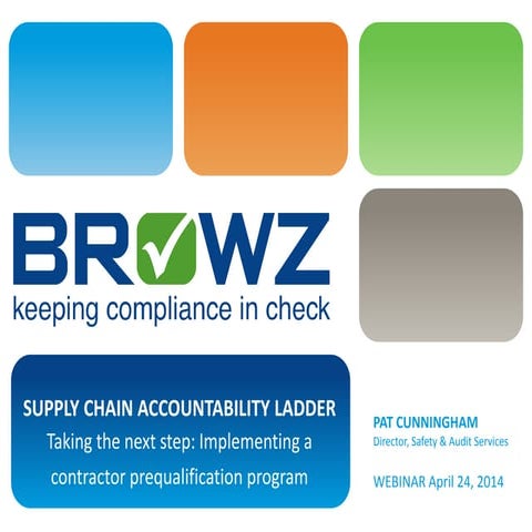 Supply Chain Accountability Ladder | Taking the next step: Implementing a con...