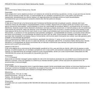 Site de e-commerce Sabor & Saude