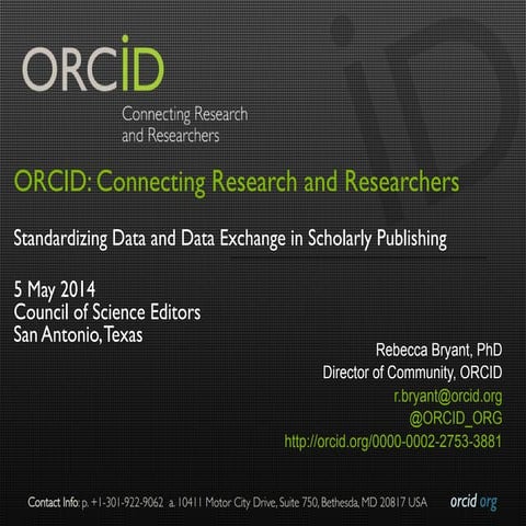 ORCID: status and benefits to publishers