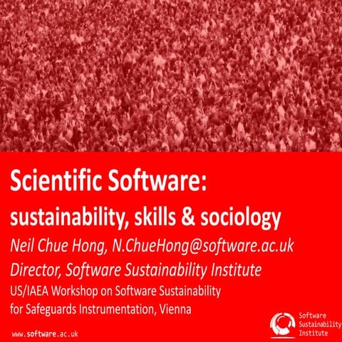 Scientific Software: Sustainability, Skills & Sociology