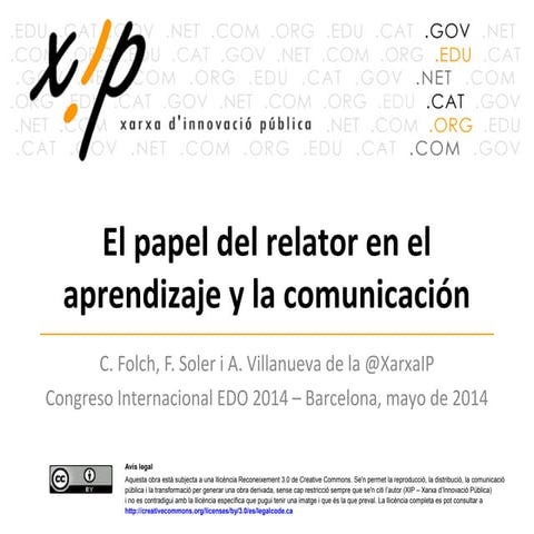 Ponencia XIP_congres EDO2014