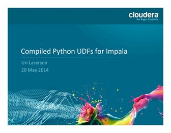 Compiled Python UDFs for Impala