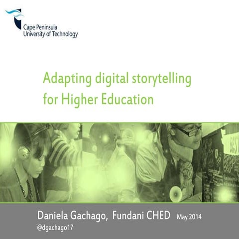 UCT lunch time seminar: Adapting digital storytelling to Higher Education