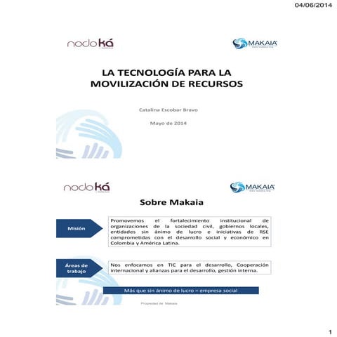 EL Rol de la Tecnologia para la Movilizacion de Recursos