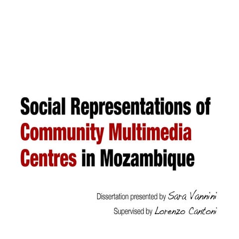 Dissertation Defense - Social Representations of CMCs in Mozambique