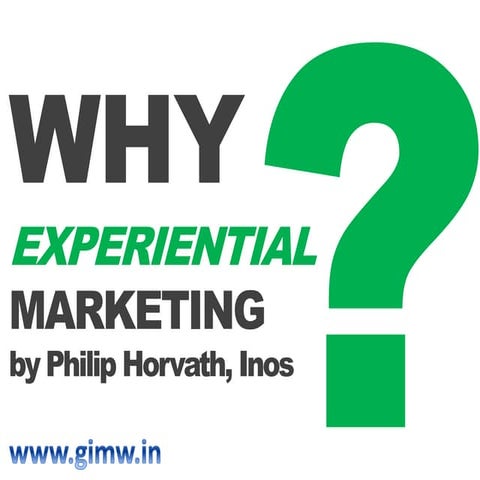 Observations on Experiential Marketing by Philip Horvath, INos at #GIMW