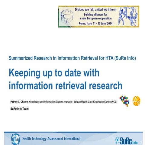 Keeping up to date with information retrieval research: Summarized Research i...