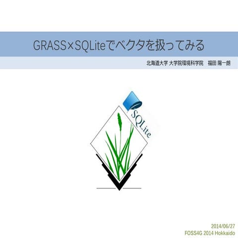 GRASS × SQLite でベクタを扱ってみる