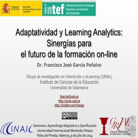 Adaptatividad y Learning Analytics: Sinergías para el futuro de la formación ...