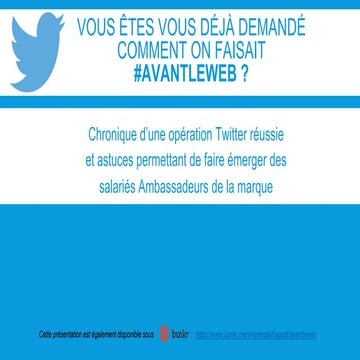 Campagne Twitter par des salariés ambassadeurs : AvantLeWeb
