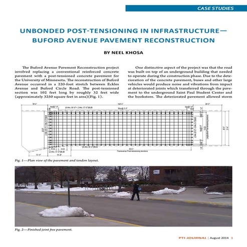 PTI Journal : Buford Ave post-tensioned pavement