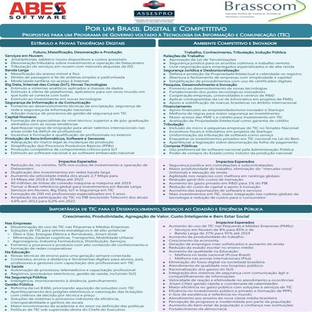 Propostas para Um Programa de Governo Voltado à Tecnologia da Informação e Co...