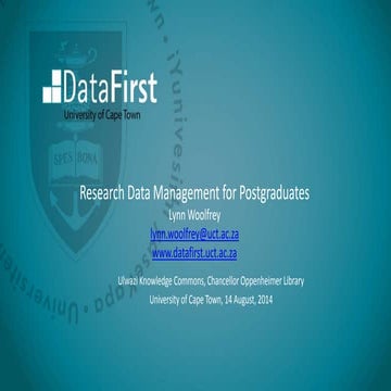 Data Management - Lynn Woolfrey