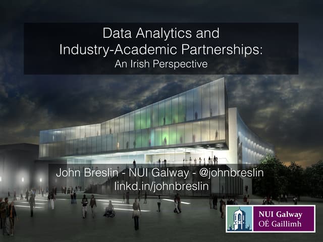 Data Analytics and Industry-Academic Partnerships: An Irish Perspective