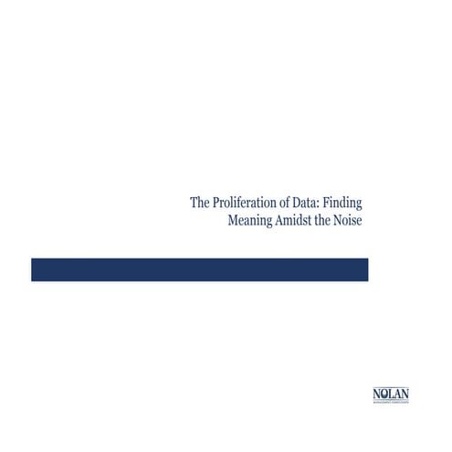20140826 I&T Webinar_The Proliferation of Data - Finding Meaning Amidst the Noise